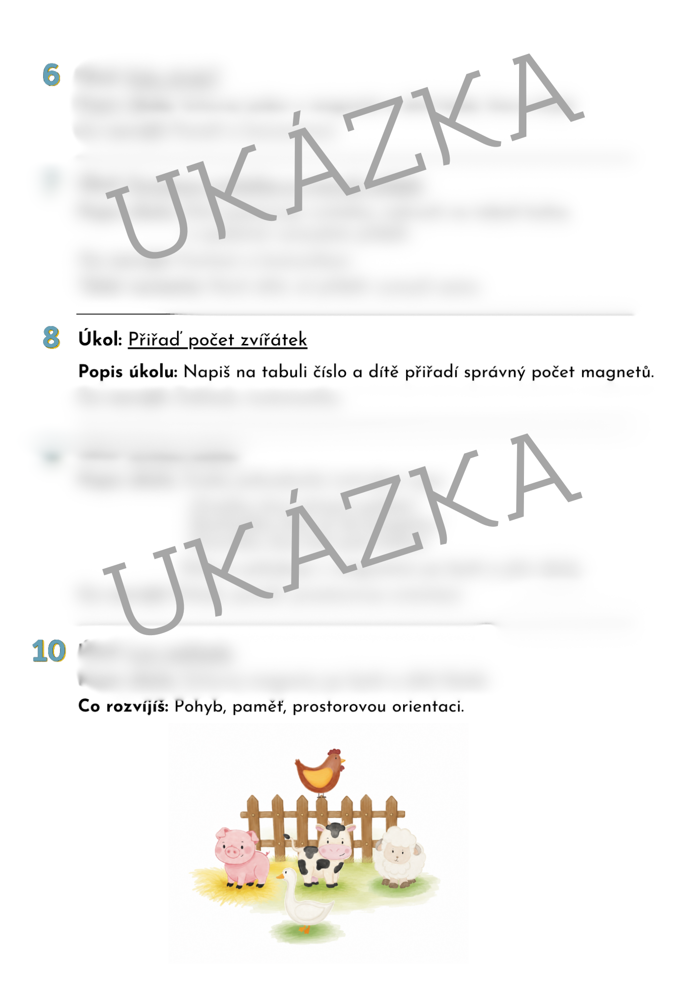 Kompletní sada (8ks magnetů, magnetická tabule, activity list)